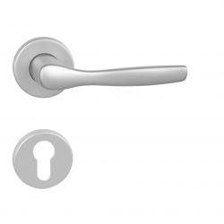 Klika na dveře BA - LUXOR - R F1 - Stříbrný elox