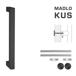 Madlo na dveře FT - MADLO kód K02K 25x25 mm UN ks BS - Černá matná