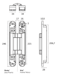 JNF - SKRYTÝ ZÁVĚS IN.05.063 - COPLAN 245 BS - Černá matná