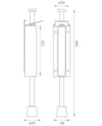 JNF - Stavěč dveří IN.23.127 BN - Broušená nerez