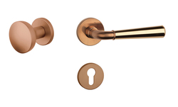 Klika na dveře ASM - MARIGOLD 2 - R 7S CUM/OLV - Měď matná / mosaz leštěná lakovaná