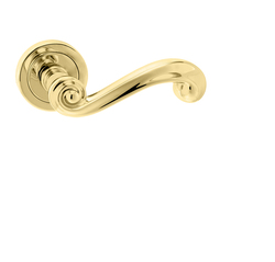 Klika na dveře TI - CARLA - R 738 OLV - Mosaz leštěná lakovaná (01)