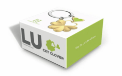 MTM340-01 MTM - KLÍČENKA - Čtyřlístek pro štěstí se srdíčkem 