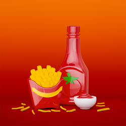 MTM336-01 MTM - KLÍČENKA - Hranolky a kečup 