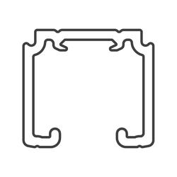Komponenty k posuvným systémům SC - Profil hliník 100 SILENT do 120 kg STM - Stříbrná matná