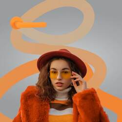 Klika na dveře CB - MOOD ONE - R Oranžová matná (C08)