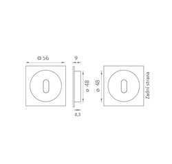 ATZ - Mušle hranatá BB 3925 - HR BN - Broušená nerez