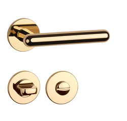 Klika na dveře AS - ASTERIA - R 5S OLV - Mosaz leštěná lakovaná