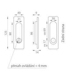 FT - Mušle hranatá WC - 3663AR ONSM - Nikl broušený matný