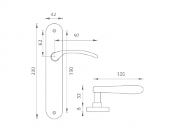 Klika na dveře KE - LAURA - SO Bílá