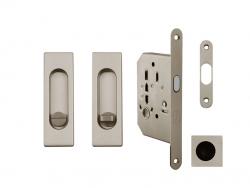 FT - Set na posuvné dveře hranatý - WC ONSM - Nikl broušený matný