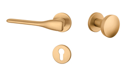 Klika na dveře AS - ORCHIDE - R 7S OLS - Mosaz broušená