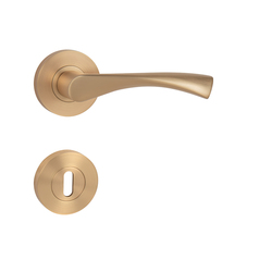 Klika na dveře MP - SPIRIT - R OLS - Mosaz broušená