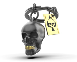 MTM137-01 MTM - KLÍČENKA - Lebka černá 