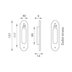 FO - Mušle rustikální PIBS bez otvoru OLS - Mosaz broušená