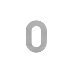 LR - Domovní číslice "0" - 60 mm - nalepovací BN - Broušená nerez