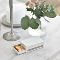 SN - DESIGNOVÁ Krabička na zápalky Bílá matná