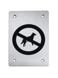 TI - Piktogram "Zákaz vodit psy" - hranatý BN - Broušená nerez (16)
