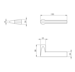 Klika na dveře VM - ATLANTA MG - Moon grey (72)