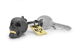 MTM137-01 MTM - KLÍČENKA - Lebka černá 