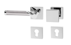 Klika na dveře TI - MARENA - HR 794Q OC/BN - Chrom lesklý / broušená nerez (67)