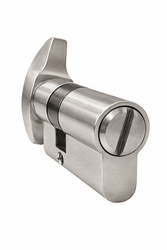 MPK - Cylindrická vložka s knoflíkem pro kování na sklo ONS - Nikl broušený