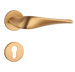 Klika na dveře AS - PETUNIA - R 5S OLS - Mosaz broušená