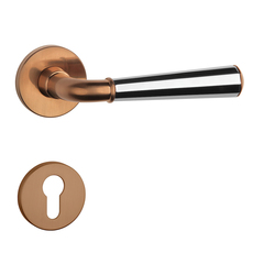 Klika na dveře ASM - MARIGOLD 3 - R 7S CUM/OC/CUM - Měď matná / chrom lesklý / měď matná