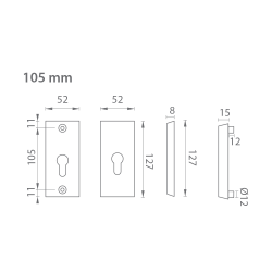AXA - ROZETA ATLAS F9 - Nerez elox