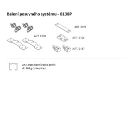 SC - POSUVNÝ SYSTÉM SERIES 100 SILENT 80 KG STM - Stříbrná matná