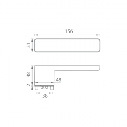 Klika na dveře GK - R8 ONE Grafit černá (28)