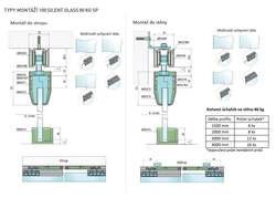 SC - POSUVNÝ SYSTÉM SERIES 100 SILENT GLASS S 80 SP s krytem na profil BS - Černá matná