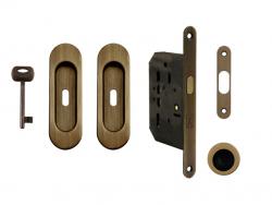 FT - Set na posuvné dveře oválný - BB / S OGS - Bronz česaný matný