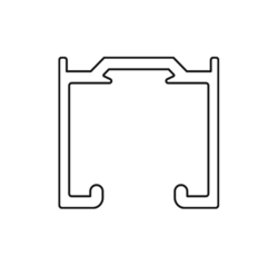 Komponenty k posuvným systémům SC - Profil hliník 100 SILENT MB, ART.0195 