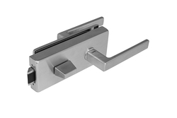 TI - ZÁMEK na sklo s klikou SONIA 4026 - WC OCS - Chrom broušený (96)