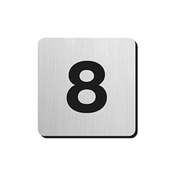 JNF - Domovní číslice "8" IN.34.300 - 75 mm - nalepovací BN - Broušená nerez
