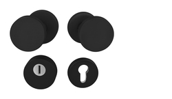 Koule na dveře TI - Koule vyosená CUBO - R 3233 BS - Černá matná (153)