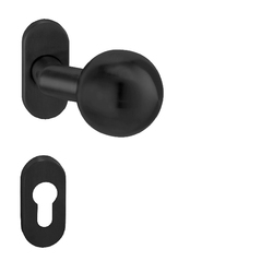 Koule na dveře MP - KOULE VYOSENÁ SET - UOR BS - Černá matná