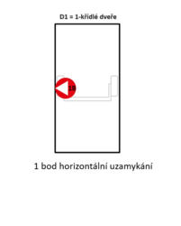 DK - PANIKOVÉ KOVÁNÍ PHA 1102 - 1-bodové zajištění D1/1B Stříbrná