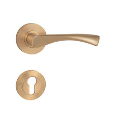 Klika na dveře MP - SPIRIT - R OLS - Mosaz broušená