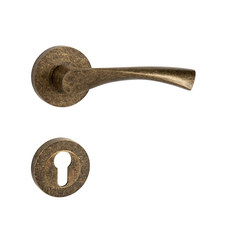 Klika na dveře MP - SPIRIT - R OBA - Antik bronz