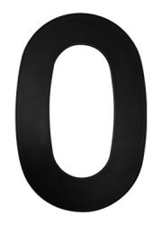 MP - Domovní číslice "0" - 152 mm BS - Černá matná