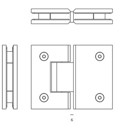 JNF - Závěs na sklo IN.05.308 BN - Broušená nerez