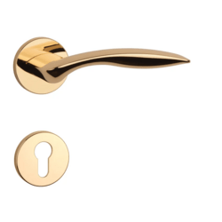 Klika na dveře AS - ROBINIA - R 7S OLV - Mosaz leštěná lakovaná