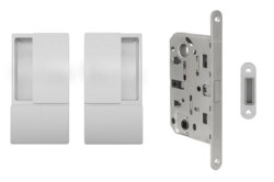 AGB - Set na otočné dveře WAVE - HR bez otvoru STM - Stříbrná matná