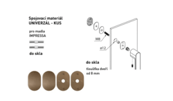 Spojovací materiál pro madlo MPK - IMPRESSA Spojovací materiál UNIVERZÁL pro MADLO ks CUM - Měď matná