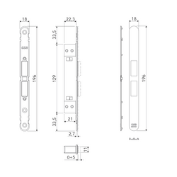 AGB - Magnetický zámek TOUCH bez uzamykání s krytkou BS - Černá matná