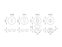 TI - ROZETA - R OBA - Antik bronz (46)