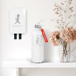 SN - HASICÍ DEKA Bílá lesklá / šedý lesklý emblém