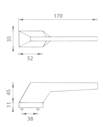 Klika na dveře TI - ARCTIC - RT 4004RT OCS - Chrom broušený (96)